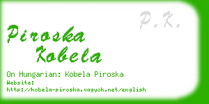 piroska kobela business card